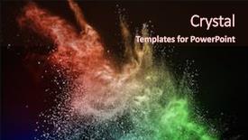  Presentation with black powder explosion the particles - PPT theme consisting of drugs explosion - colourful powder exploding isolated background and a  colored foreground