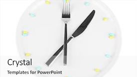  Presentation with food meals - Cool new PPT layouts with food drug interaction - medication schedule and meals conceptual backdrop and a white colored foreground