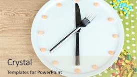  Presentation with drug interaction - Cool new PPT layouts with food drug interaction - medication schedule and meals conceptual backdrop and a lemonade colored foreground