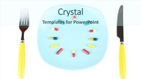 Presentation with drug interaction - Slide deck featuring food drug interaction - medication schedule and meals conceptual background and a cool aqua colored foreground