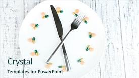  Presentation with drug interaction - Cool new theme with food drug interaction - medication schedule and meals conceptual backdrop and a sky blue colored foreground