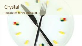  Presentation with drug interaction - Audience pleasing PPT theme consisting of food drug interaction - medication schedule and meals conceptual backdrop and a cream colored foreground