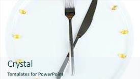  Presentation with meals - PPT theme having food drug interaction - medication schedule and meals conceptual background and a sky blue colored foreground