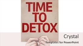  Presentation with detox - Slide set with drugs free - time to detox card isolated background and a lemonade colored foreground