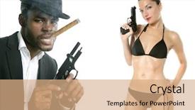  Presentation with smoking - Amazing PPT layouts having drugs gun - african american mafia man smoking backdrop and a coral colored foreground