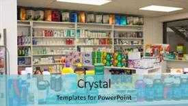  Presentation with drugs - Slide set enhanced with drugs in the pharmacy background and a light blue colored foreground