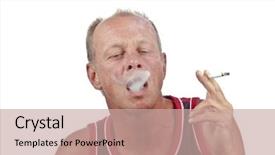  Presentation with cigarette - Audience pleasing slide set consisting of  backdrop and a  colored foreground