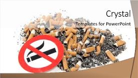  Presentation with nicotine - Slides consisting of tobacco kills - sign and nicotine sigarette background and a white colored foreground