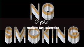  Presentation with cigarette - Amazing theme having words no smoking from cigarette backdrop and a wine colored foreground