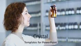  Presentation with look - Amazing presentation having chloride - pharmacist taking a look backdrop and a light blue colored foreground