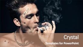  Presentation with antisocial - Beautiful theme featuring drugs law - antisocial behavior bad habits portrait backdrop and a coral colored foreground