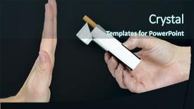  Presentation with stop smoking - Theme featuring drugs law - i have to stop smoking background and a wine colored foreground