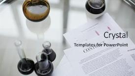  Presentation with test tubes - PPT layouts featuring drugs law - test-tubes with liquid oil background and a light gray colored foreground