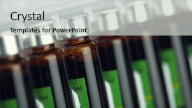  Presentation with vials - Beautiful slides featuring recycling bin isolated on white backdrop and a cream colored foreground