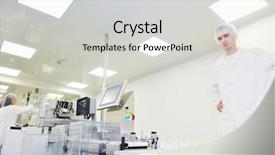  Presentation with pils medical - Presentation having drugs manufacturing - medical pills industry factory background and a light gray colored foreground