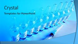  Presentation with medical science equipment research laboratory - Audience pleasing PPT theme consisting of drugs manufacturing - medical science equitpment research laboratory backdrop and a light gray colored foreground