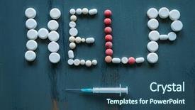  Presentation with narcotics - PPT theme consisting of drugs or stop using narcotic background and a ocean colored foreground