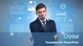  Presentation with medical fever - Cool new PPT theme with drugs report - young sick businessman with fever backdrop and a  colored foreground