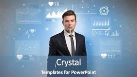  Presentation with medical fever - Slides featuring drugs report - young sick businessman with fever background and a  colored foreground