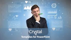  Presentation with medical fever - Cool new presentation design with drugs report - young sick businessman with fever backdrop and a teal colored foreground