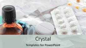  Presentation with drug abuse - Slides featuring drugs background and a light gray colored foreground