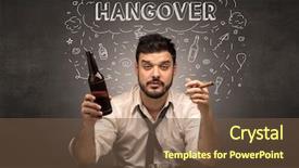  Presentation with drug - Presentation theme featuring drugsd - loser drunk man with drinking background and a tawny brown colored foreground