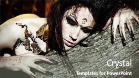  Presentation with fantasy - Audience pleasing slide set consisting of druid - close-up portrait of a fantasy backdrop and a gray colored foreground