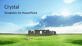  Presentation with stonehenge - Beautiful presentation featuring druid - sunny day and stonehenge uk backdrop and a light blue colored foreground