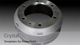  Presentation with brake - Presentation enhanced with drum-brake-for-truck-bus background and a light gray colored foreground