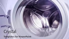  Presentation with electrical technology - Cool new presentation design with drum in washing machine backdrop and a light blue colored foreground