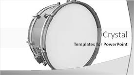  Presentation with drum - Theme featuring drum-isolated-under-the-white background and a white colored foreground