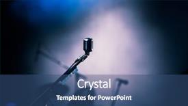  Presentation with stage lights - PPT layouts having drum roll - microphone in stage lights background and a ocean colored foreground