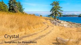  Presentation with british columbia canada - PPT theme featuring drumbeg park nanaimo british columbia background and a yellow colored foreground