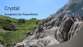  Presentation with beautiful landscapes - Beautiful theme featuring drumheller-alberta-beautiful-landscapes backdrop and a light blue colored foreground