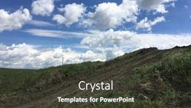  Presentation with clouds - Amazing slides having drumheller-landscape-with-clouds backdrop and a  colored foreground