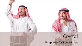  Presentation with cable drum - Slide deck having drummer music collection - arab man with drum isolated background and a  colored foreground