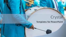  Presentation with street - Theme with drummers-on-the-street-carnavan and a light blue colored foreground