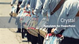  Presentation with mexico - Slide set consisting of drummers-on-the-street background and a gray colored foreground