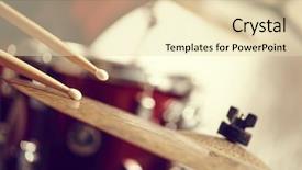  Presentation with drum - Cool new slide deck with drums conceptual image backdrop and a lemonade colored foreground