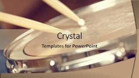  Presentation with drum - Slides consisting of drums conceptual image background and a coral colored foreground