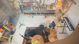  Presentation with carpet - Presentation theme enhanced with drumset-on-the-carpet-pianoboard background and a coral colored foreground