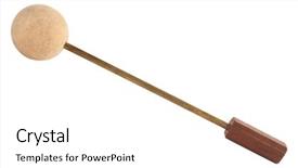  Presentation with mallet - Theme having drumstick percussion mallet stick vintage background and a white colored foreground
