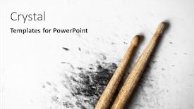  Presentation with live - Slide deck enhanced with drumsticks-for-drum-live-perfomance background and a white colored foreground