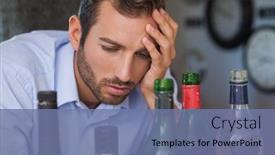  Presentation with spirit - Slide deck with drunk-businessman-looking-at-spirit background and a seafoam green colored foreground