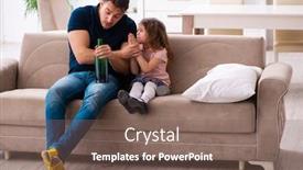  Presentation with father - Presentation consisting of drunk-father-and-little-girl background and a violet colored foreground