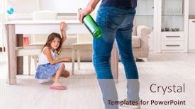  Presentation with violence child - PPT theme featuring drunk-father-in-domestic-child background and a lemonade colored foreground