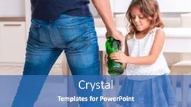  Presentation with child domestic violence - Slides featuring drunk-father-in-domestic-child and a teal colored foreground