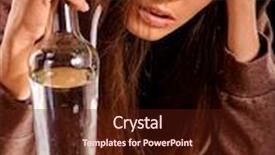  Presentation with alcoholism - Audience pleasing slides consisting of drunk girl drinking of bottle of alcohol soccial issue female alcoholism backdrop and a tawny brown colored foreground