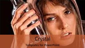  Presentation with alcoholism - Presentation design featuring drunk girl holding bottle of alcohol soccial issue alcoholism background and a red colored foreground