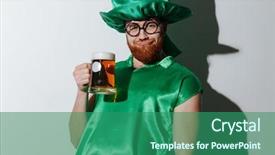  Presentation with anti drunk driving - Colorful presentation enhanced with drunk man in st patriks backdrop and a ocean colored foreground